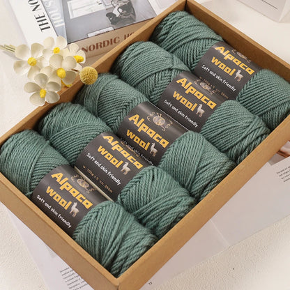 Alpaca Wool Yarn 500g DIY Knitting Kit 245 Stick Needle Thick Warm Yarn