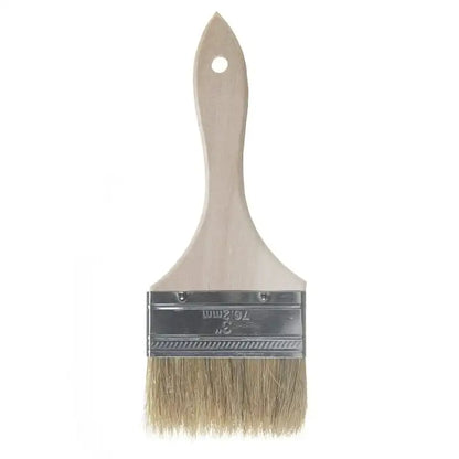 (4 pack) Unbranded Natural Bristle Flat 3-in. Chip Paint Brush