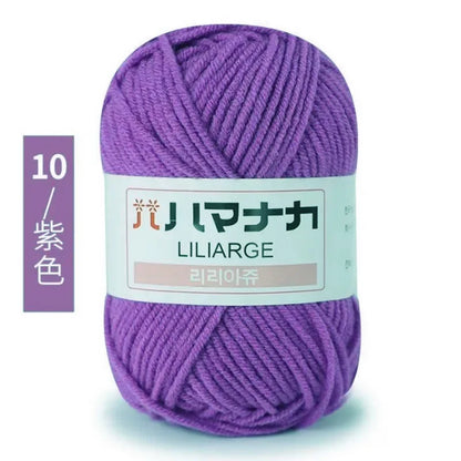 Milk Sweet Soft Cotton Baby Knitting Wool Yarn Thick Fiber Velvet Hand Crochet Yarn for DIY Sweater