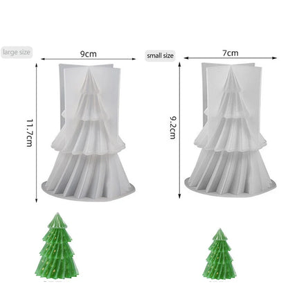 Pack of 2 Christmas Tree Silicone Candle Moulds