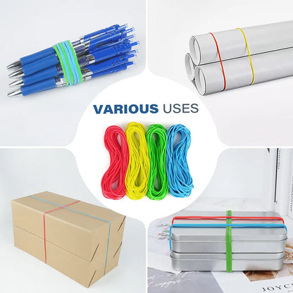 170Pcs Mutilcolor Rubber Bands Strong Elastic Band Loop 0.12Inch Width