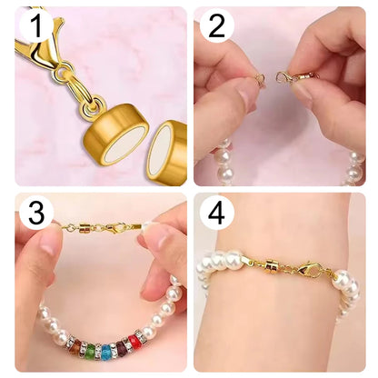 8pcs Magnetic Necklace Clasp with Lobster Jewelry Clasps for Necklaces Extender Bracelet