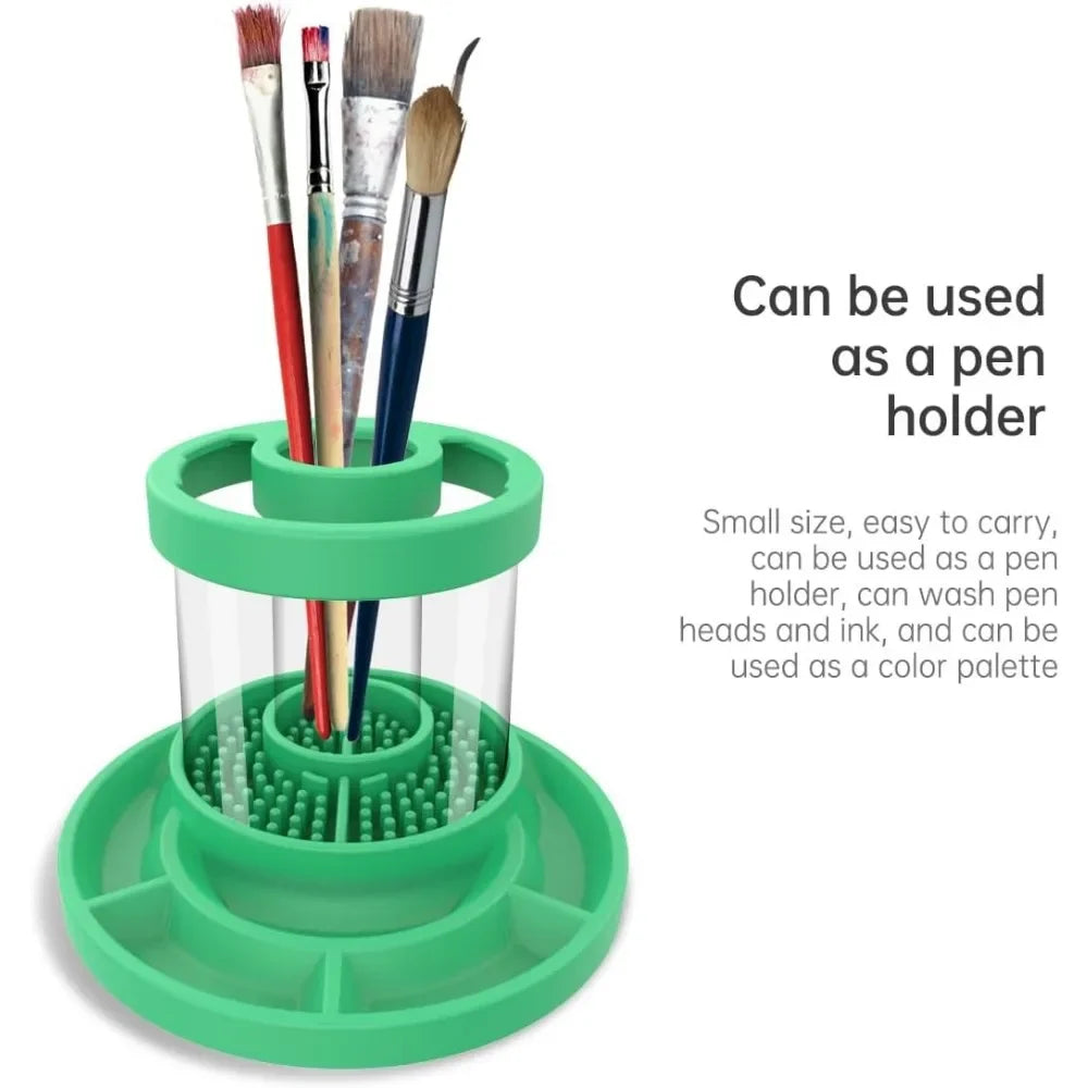 Brush Rinse, Paint Brush Cleaner, Silicone Cleaning Cups for Acrylic, Watercolor and Water-based Media