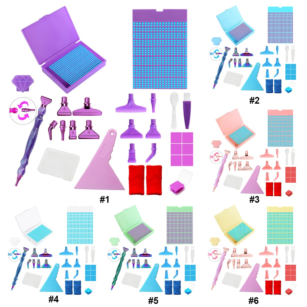 Diamond Painting Tool Set Beads Sorting Case Rhinestones Organizer Painting Pen
