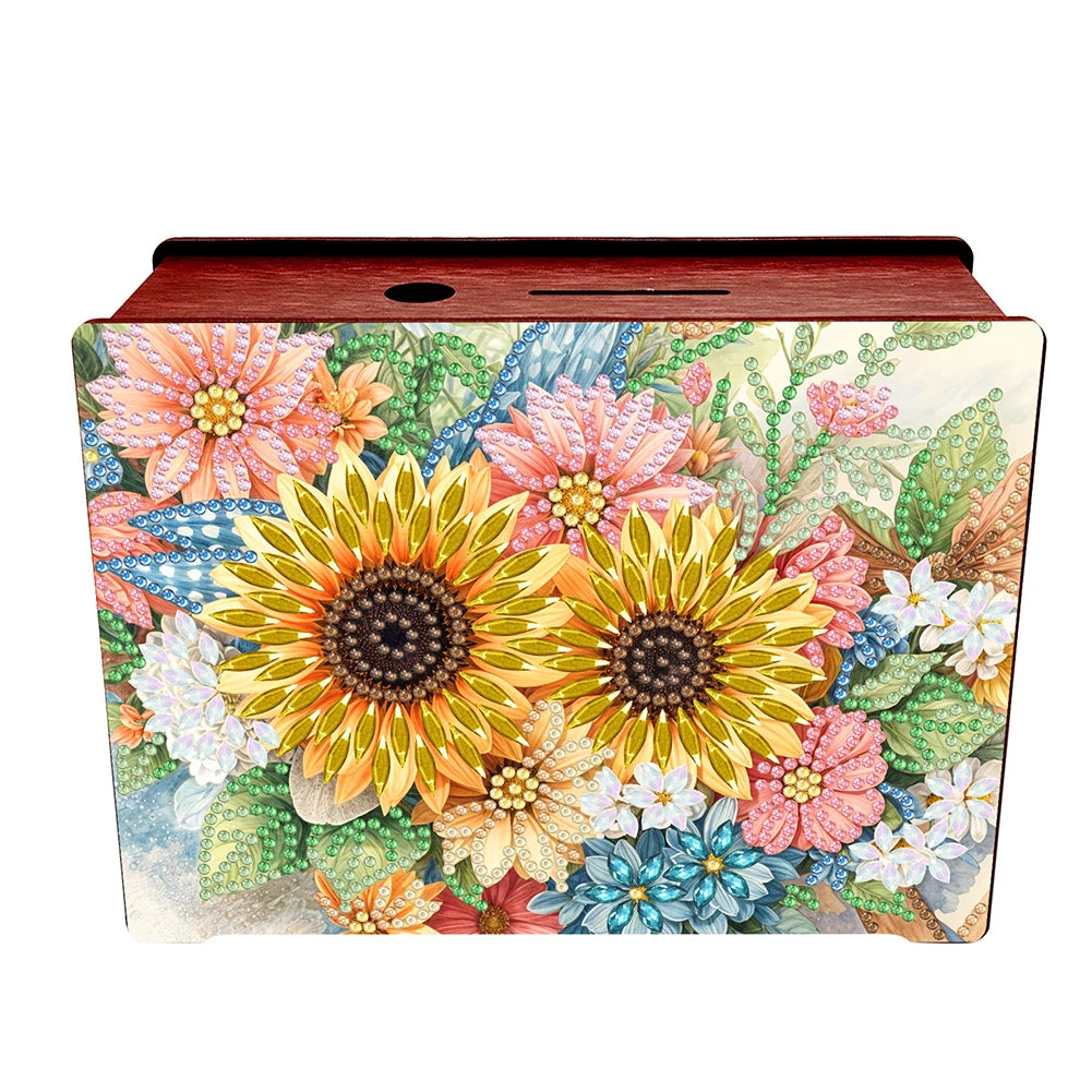 Creative 5D DIY Diamond Painting Piggy Bank Desktop Art Kits Storage Box Rhinestones