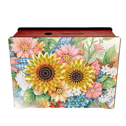 Creative 5D DIY Diamond Painting Piggy Bank Desktop Art Kits Storage Box Rhinestones