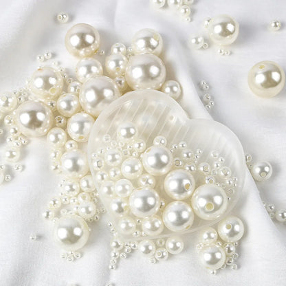 500pcs 3 4 6 8 10 mm Imitation Pearl Beads With Hole Beading Accessories Acrylic Spacer Beads Jewelry Making