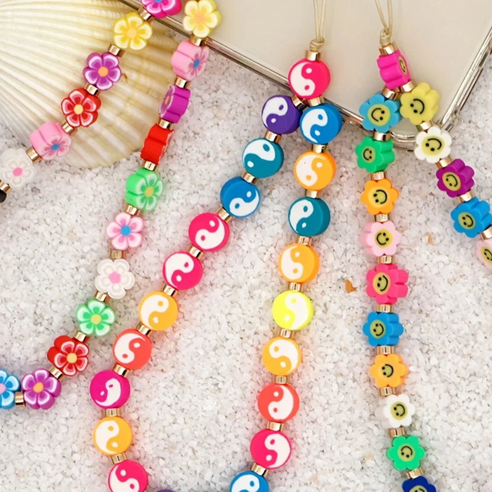 Bracelet Making Kit Pony Beads Fruit Flower Polymer Clay Beads Letter Beads