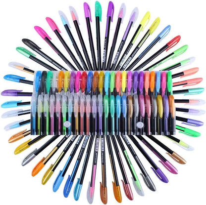 48 Color Pens, Gel Ink Glitter Pen smart color Art Markers Fine Tip Kit