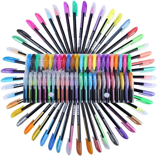 48 Color Pens, Gel Ink Glitter Pen smart color Art Markers Fine Tip Kit