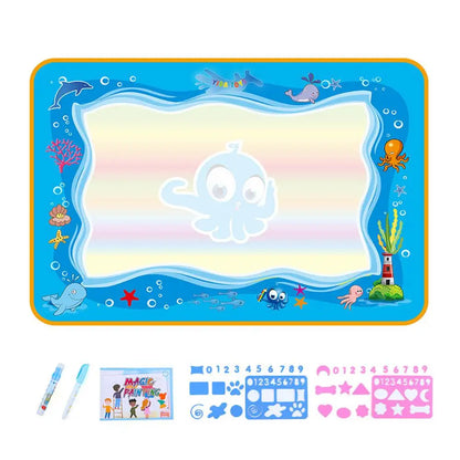 Water Painting Mat Repeated Graffiti Coloring Dust-Free 80x60cm Drawing Doodling Mat