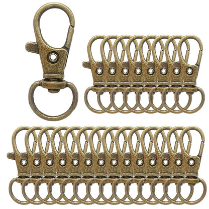 5/20/50/100Pcs Key Chain Clip Hooks Swivel Clasps Lanyard Snap Hook Lobster Claw Clasp for Keychain (32mm)