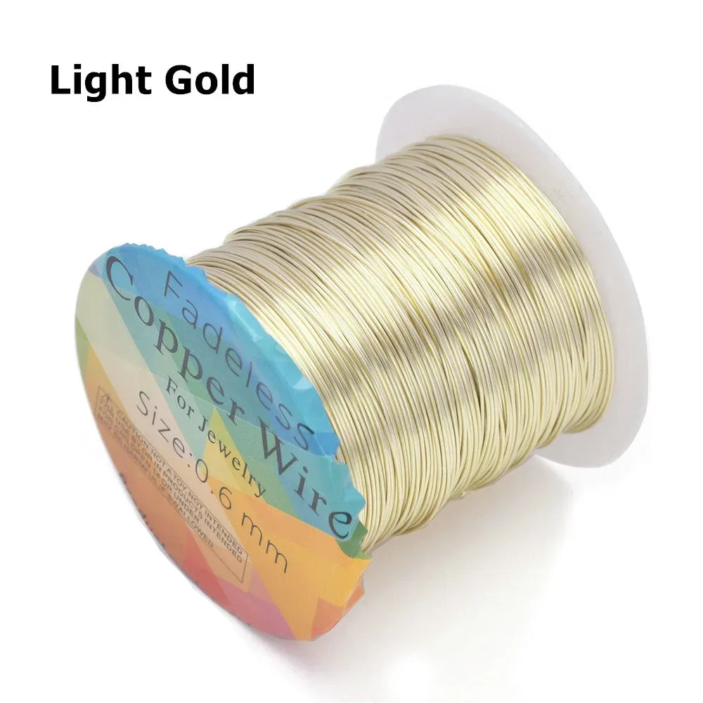 Solid Colorfast Copper Wire Tarnish-Resistant Beading Wire Jewelry Making Accessories 18 to 32 Gauge ( 32Ga/1969 ft )