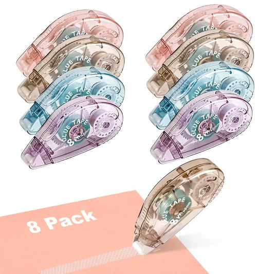 8-pack large capacity double-sided glue tape