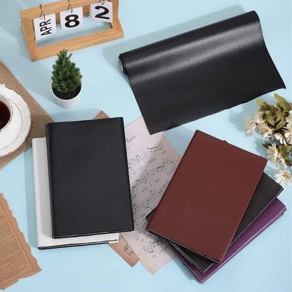 1pc 55 x 11.8” PU Leather Book Cloth Black for A4-A8 Books Binding Smooth Surface Polyurethane Coated Non-Woven