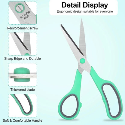 8" Scissors All Purpose 6 Pack - Comfort-Grip Sharp