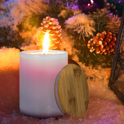 50pcs 10oz Sublimation Frosted Blank Straight Glass Candle Jar With Wooden Lid