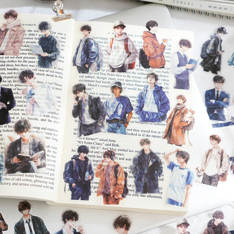 Mr Paper 120pcs/bag INS handsome high school boy teenage theme Stickers