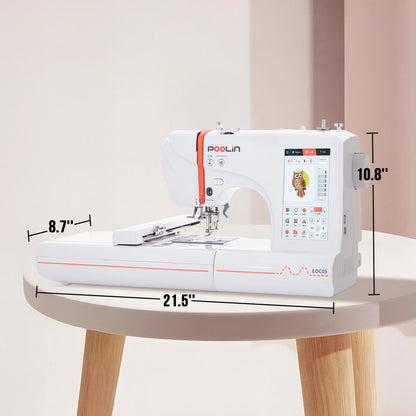 POOLIN Embroidery Machine EOC05 Computerized Include Threads&Tear Away Stabilizer&Bobbin-EXCLUDING CUSTOMS DUTIES