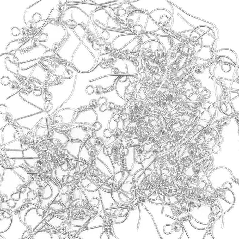 100/200pcs DIY Earring Findings Clasps Hooks Stainless Steel Hypoallergenic Earring Making Accessories Hook Earwire