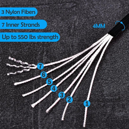 Paracord Rope 100FT 4mm 7 Strand Parachute Cord for Making Lanyard Survival Bracelets Cloth