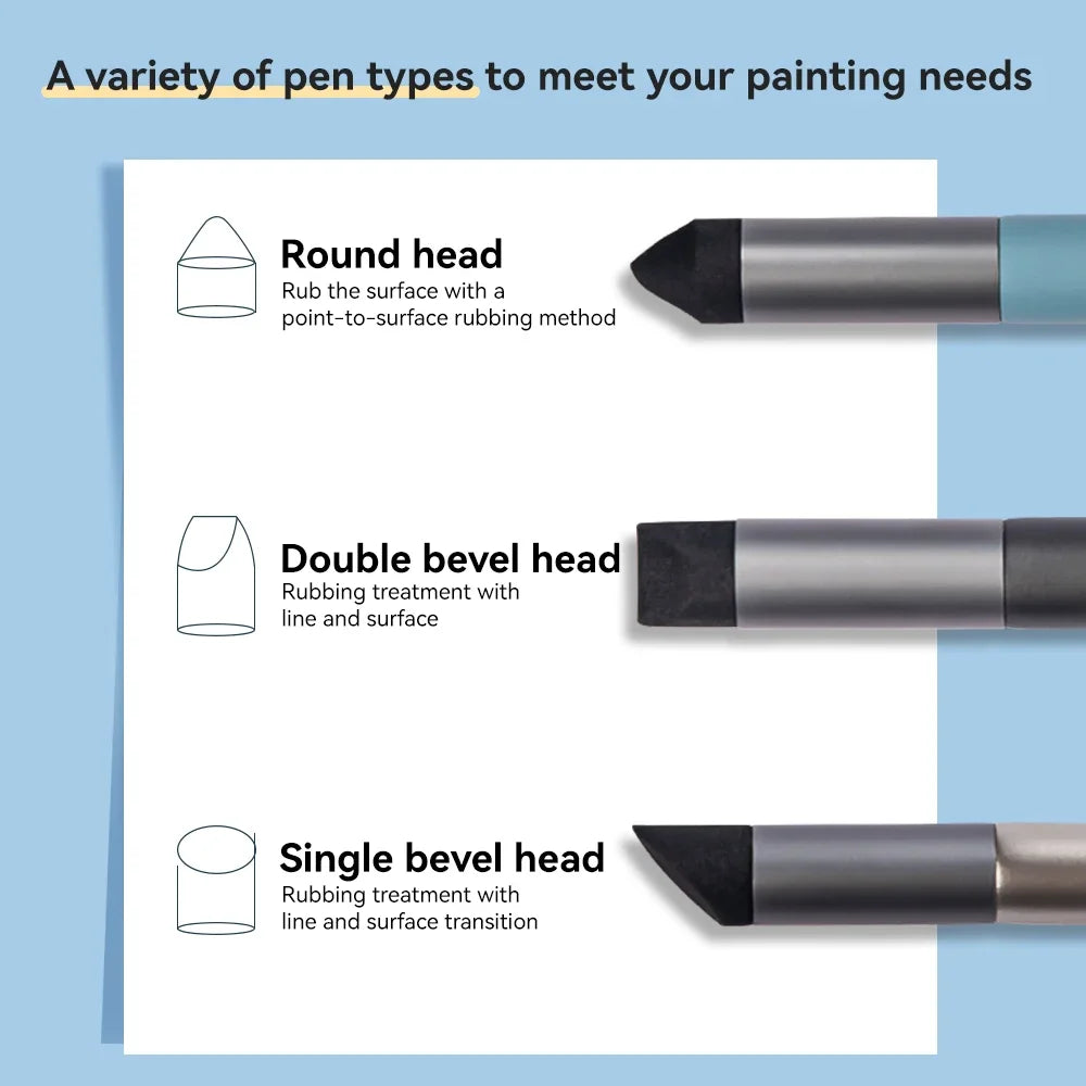 1PC Blending Sponge Pen For Oil Pastel Washable Sketch Rubbing Brush Reusable Drawing Art Blenders Detail