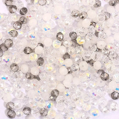 3*4mm 4*6mm Rondelle Faceted Glass Beads Loose Spacer Crystal Round Beads for Jewelry Making