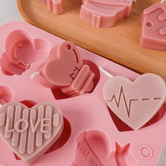 New kinds Heart Shape Silicone Soap Mold DIY Handmade Angel Love Cake Chocolate Baking Molds Soap Candle