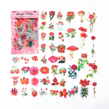 Mr Paper 100pcs/bag Say It With Flowers Series Vintage Stationary Stickers 6Styles