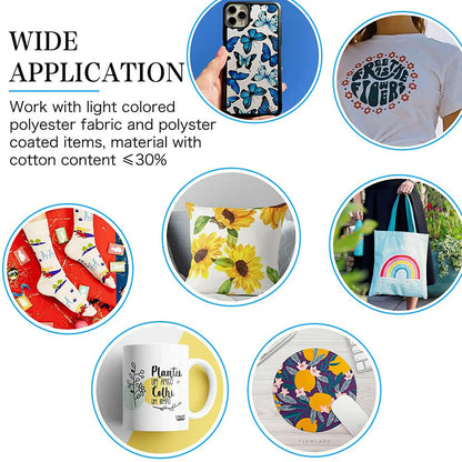 HTVRONT 150 Sheets 8.5 x 11 Inch Sublimation Paper 120g Heat Transfer Paper for Inkjet Printer T-shirt