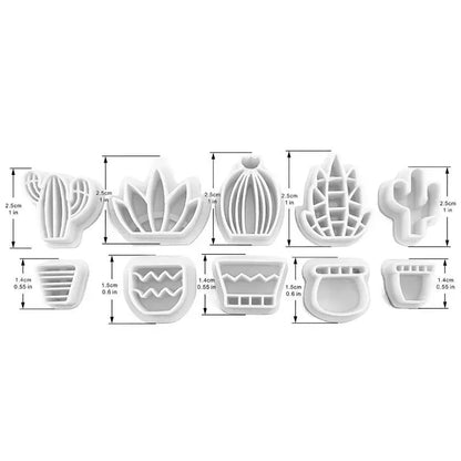 Earring Clay Sculpting Mould 18 Pieces Clay Cutting Tools Compact Jewelry Making Supplies For Beginners
