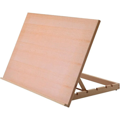 Wooden drawing table easel sketch board, 16 1/2 inches by 12 1/8 inches