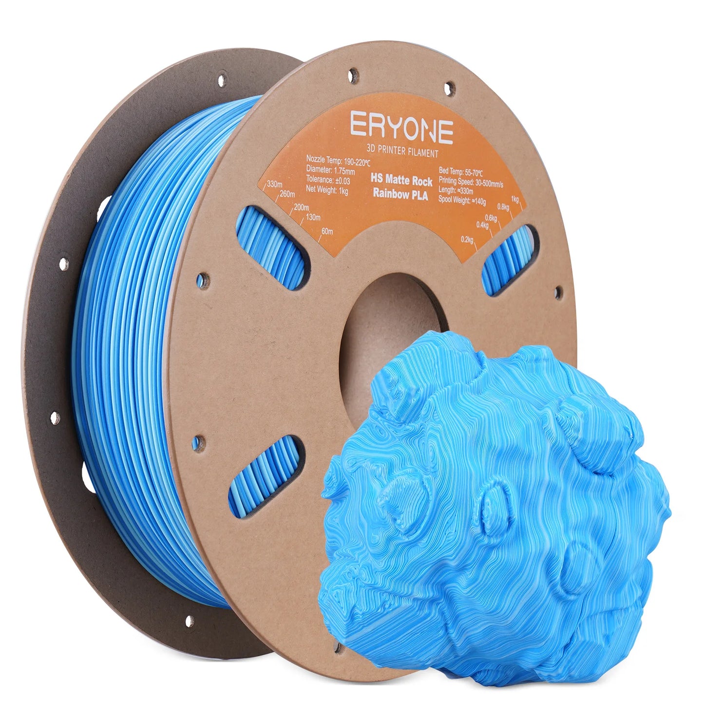 ERYONE PLA Hyper Speed Matte Rock Rainbow Color Premium Filament 3D Print,Multicolor Available,Max Speed 500mm/s,1KG/Spool