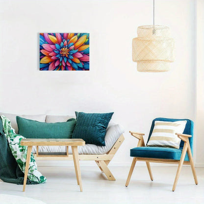 Oil Painting Digital Set Discoloring Flowers DIY Digital Acrylic Canvas Frameless Painting Set