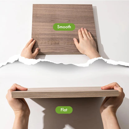 6-Pack Laser Wood Sheets 1/8"12*12*1/8 Inch Basswood 2Pcs & Walnut 2Pcs & Birch 2Pcs 3mm Plywood Sheets for Laser Cutting