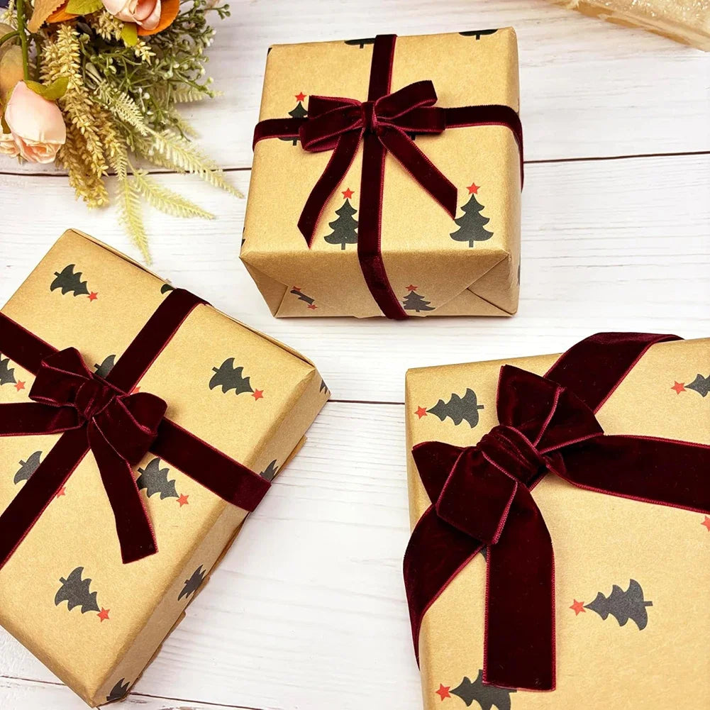 1/1.5/2.5cm Velvet Ribbon For Handmade Bow Making