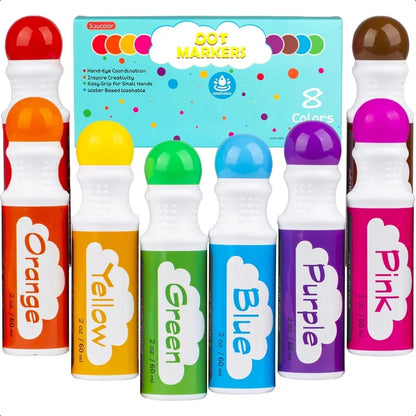 Dot Markers Daubers Washable Art Markers 8 Colors