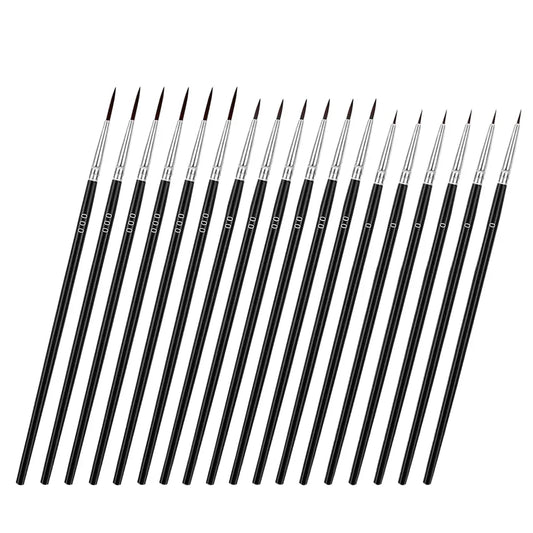 30 Pcs Painting Brush Set With Assorted Tips For Watercolor Acrylic Oil