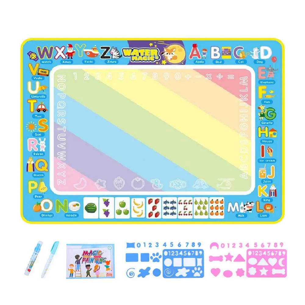 Water Painting Mat Repeated Graffiti Coloring Dust-Free 80x60cm Drawing Doodling Mat