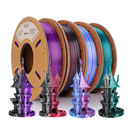 ERYONE PLA Silk Dual Color Premium Filament 3D Print, Diameter:1.75mm, Tolerance:+/-0.03mm,1KG/Spool