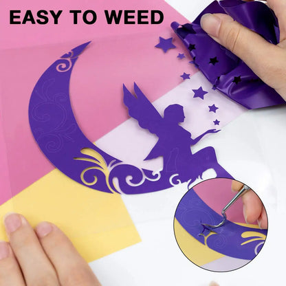 HTVRONT Heat Transfer Vinyl Roll Hot Press Iron-on Tshirt Textiles Film Roll 12inX5Ft,3Ft HTV