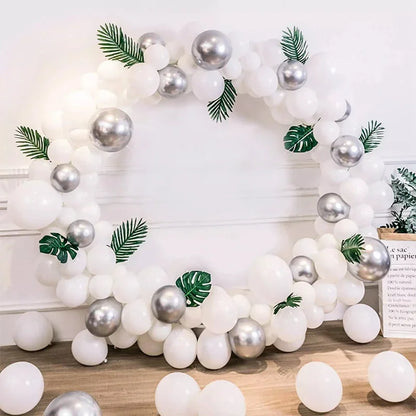 60/80/100cm plastic artificial flower wreath frame arch bow balloon flowers