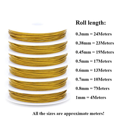 1 Roll Resistant Strong Line 0.3/0.5/0.6mm Stainless Steel Beading Wire Jewelry Cords String
