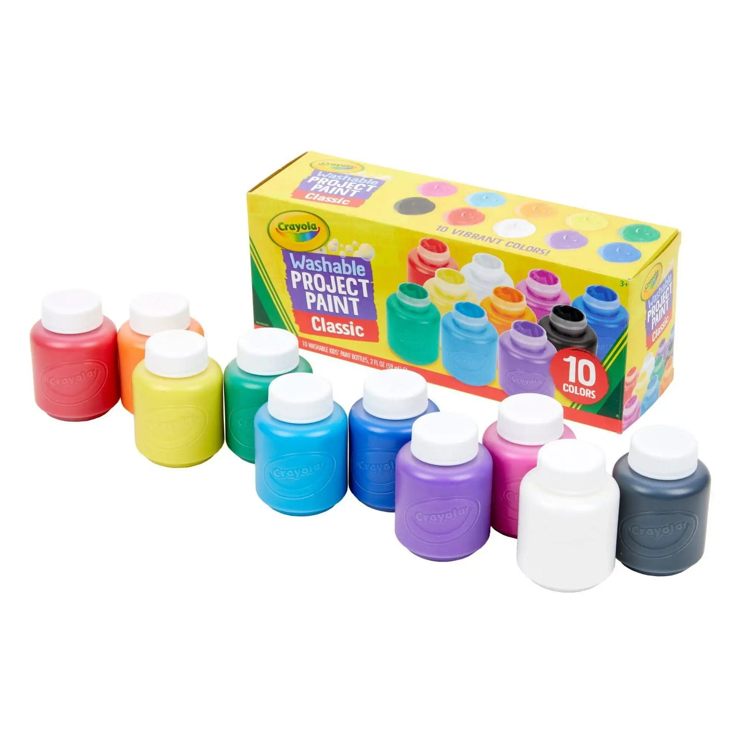(3 pack) Crayola Washable Kids Paint Set, 10 Ct