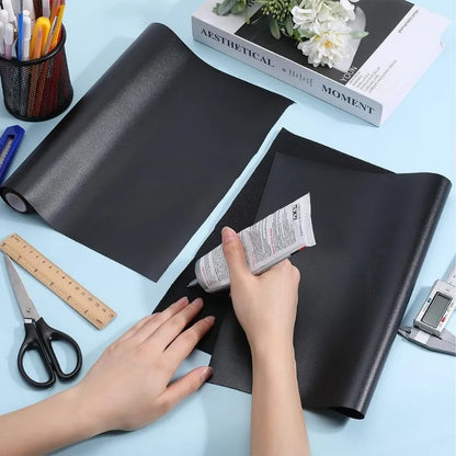 1pc 55 x 11.8” PU Leather Book Cloth Black for A4-A8 Books Binding Smooth Surface Polyurethane Coated Non-Woven