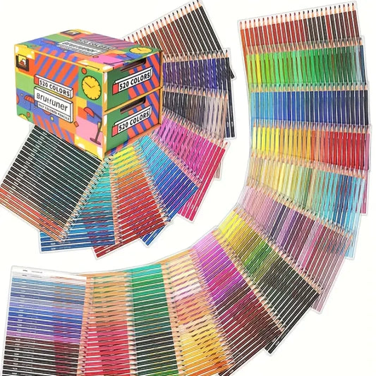 Professional Colored Pencils, Set of 520 Colors, Soft Core with Vibrant Color, Ideal for Drawing Sketching Shading