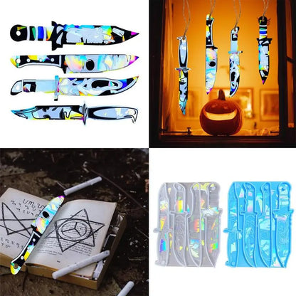 Daggers Resin Molds Silicone Heat Resistant Holographic Design Mold