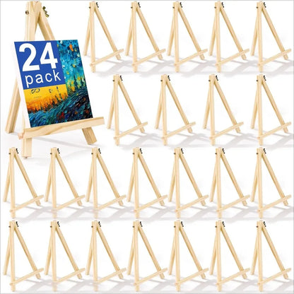 4 packs of 9-inch wooden easels, easel holders