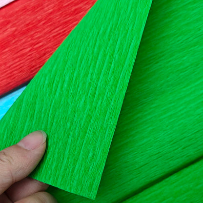 250*25cm DIY Wrapping Paper Craft Colored Crepe Paper Roll Origami Crinkled Flowers