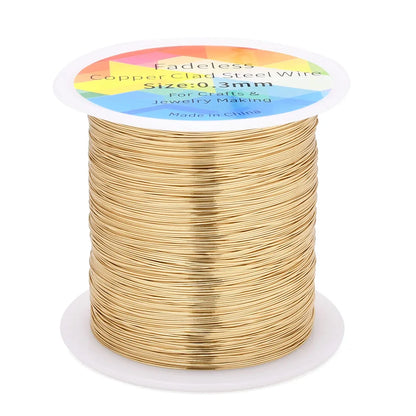 100m/328ft Fadeless Copper Clad Steel Wire Bendable Metal Sculpting Wire for Craft Floral Jewelry Making 0.3/0.4mm 2030